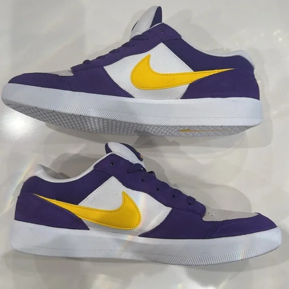 Never been worn. Purple and Gold Nikes - Picture 2 of 7